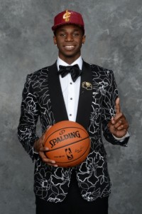 Andrew Wiggins in Brooklyn, NY on June 26th, 2014. Jennifer Pottheiser/NBAE via Getty Images. Read more: http://www.rollingstone.com/culture/news/the-nba-draft-andrew-wiggins-suit-math-bros-and-life-lessons-20140627#ixzz37qXxIxQ4  Follow us: @rollingstone on Twitter | RollingStone on Facebook
